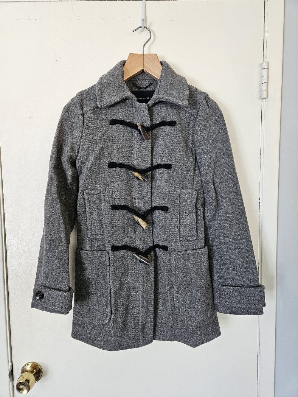 Banana Republic Gray Toggle Pea Coat
